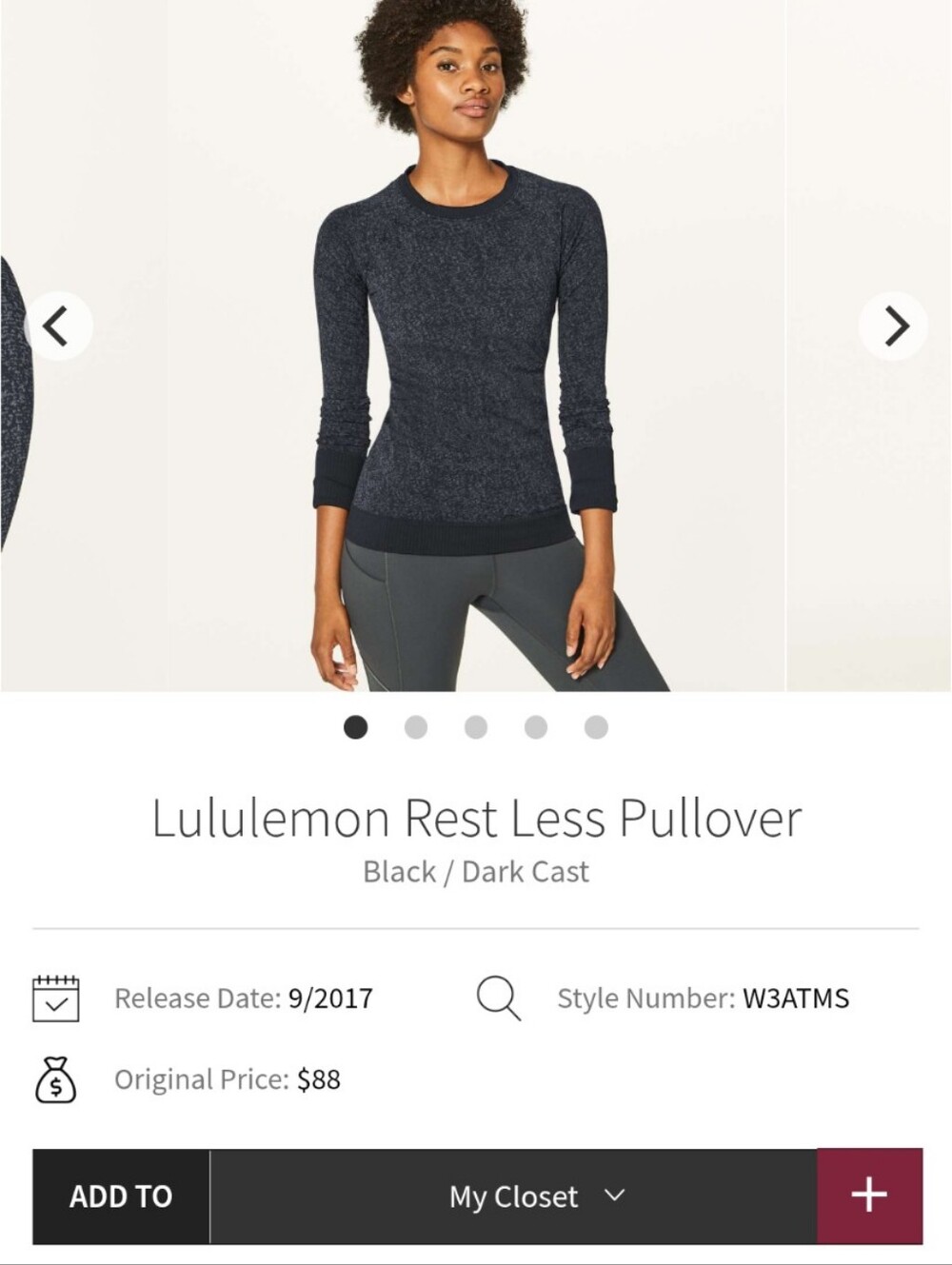 EUC Lululemon Rest Less Pullover Size 6